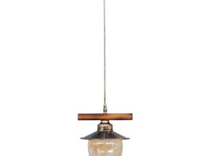 Φωτιστικό Οροφής R-98 Cable 30-0071 1/Ε27 Φ18,5x80cm Natural Wood Bronze-Honey Heronia