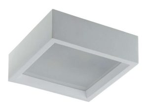 Φωτιστικό Οροφής – Πλαφονιέρα Gabriel I-GABRIEL/PL25Q 2xE27 25W 25x25x8,5cm White Intec