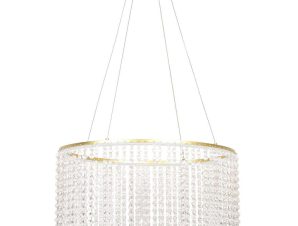 Φωτιστικό Οροφής Sol 4306200 50×118,5cm Led 1850lm 28W 3000Κ Clear-Gold Viokef