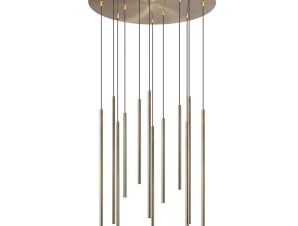 Φωτιστικό Οροφής Filo 263663 60×86/150cm LED 23W 3000K Gold Ideal Lux