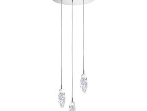 Φωτιστικό Οροφής Κρεμαστό 01466.07 3W 24V LED 3000K 30cm Silver-Clear Luma