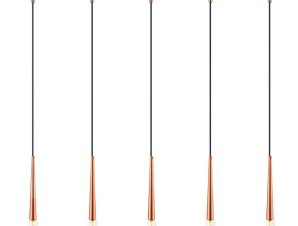 Φωτιστικό Οροφής – Ράγα 01487 5xG9 100cm Copper Luma