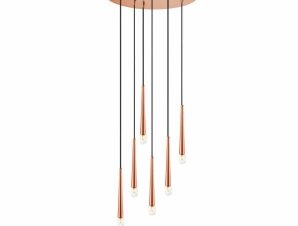 Φωτιστικό Οροφής Κρεμαστό 01487 6xG9 D.40cm Copper Luma